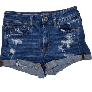 American Eagle Hi-Rise Shortie Sz 4 Stretch